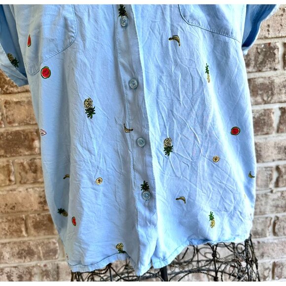 Workshop Republic Clothing Shirt Sz S Blue Collared Button Chest Pockets… - Picture 3 of 12